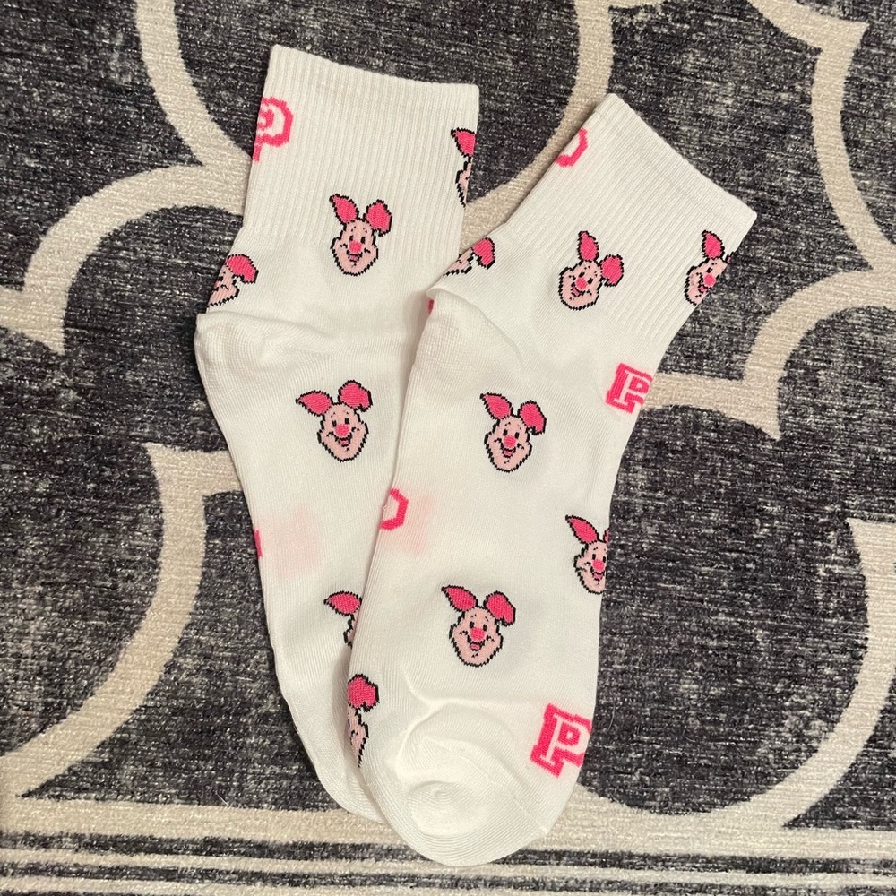 2/$15 Piglet Socks Disney World / Disneyland Socks Minnie Sulley Mike Daisy